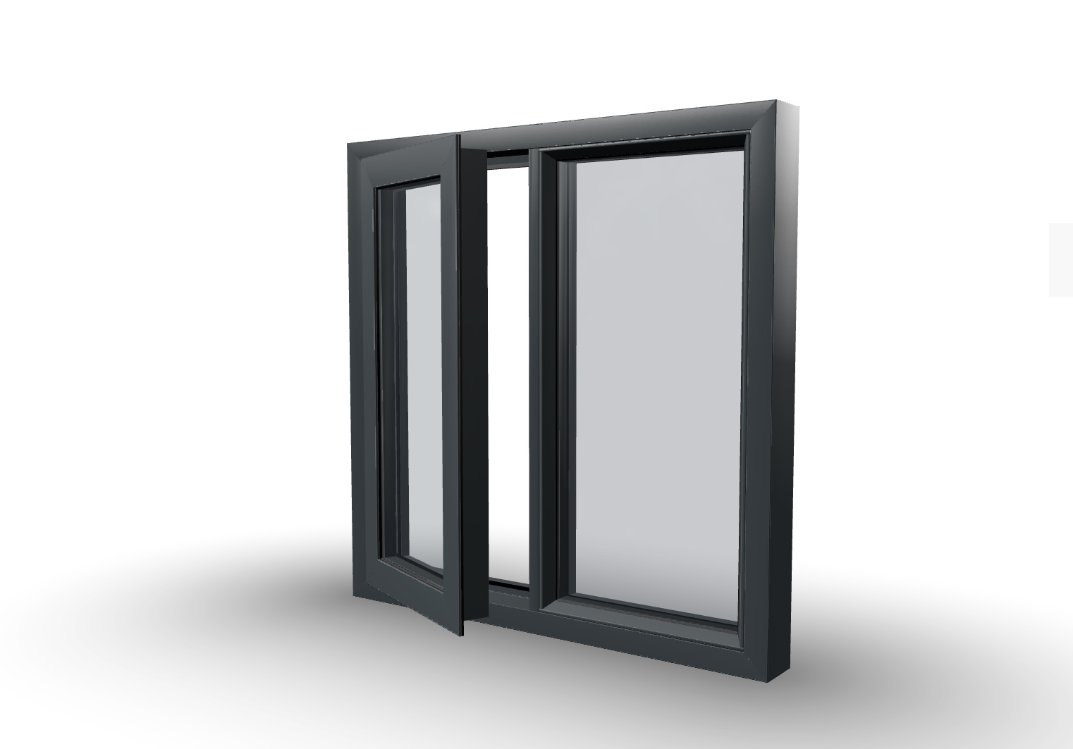 Fenêtre battante aluminium anthracite